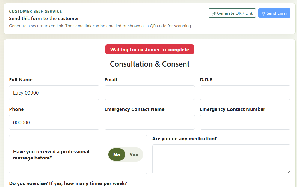 Consultation Form คืออะไร และทำไมร้านนวดควรมี?