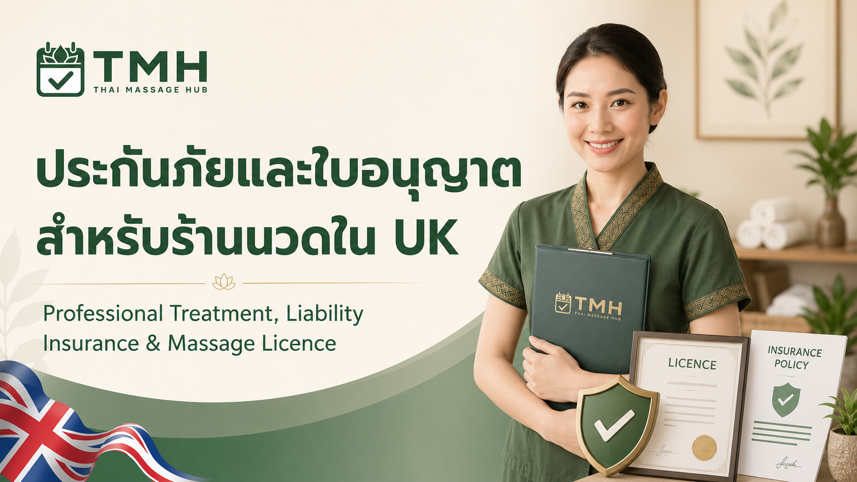 Professional / Treatment Liability Insurance และ Massage Licence: ร้านนวดใน UK ควรมีอะไรบ้าง?